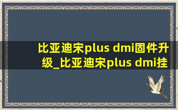 比亚迪宋plus dmi固件升级_比亚迪宋plus dmi挂什么牌